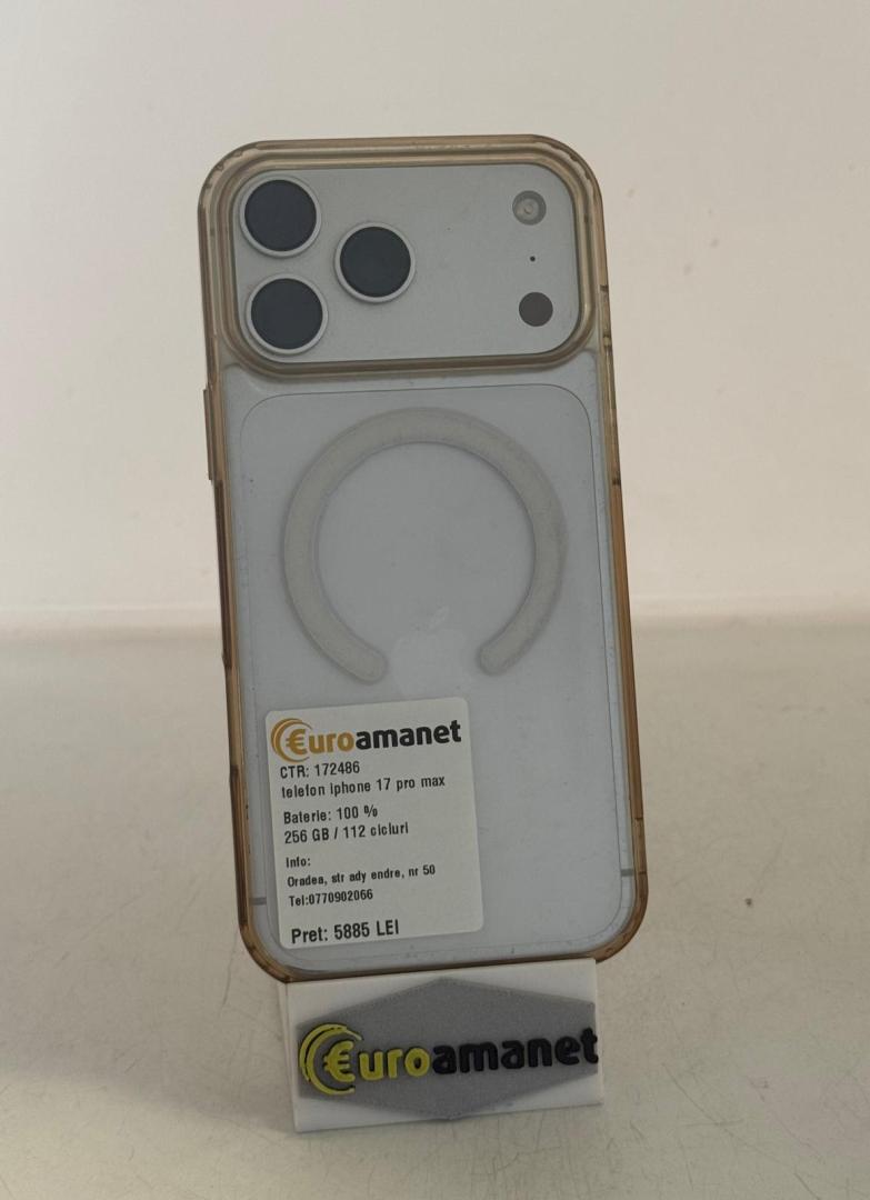 Telefon mobil Apple iPhone 17 Pro Max, 256GB, 5G, Silver image 2