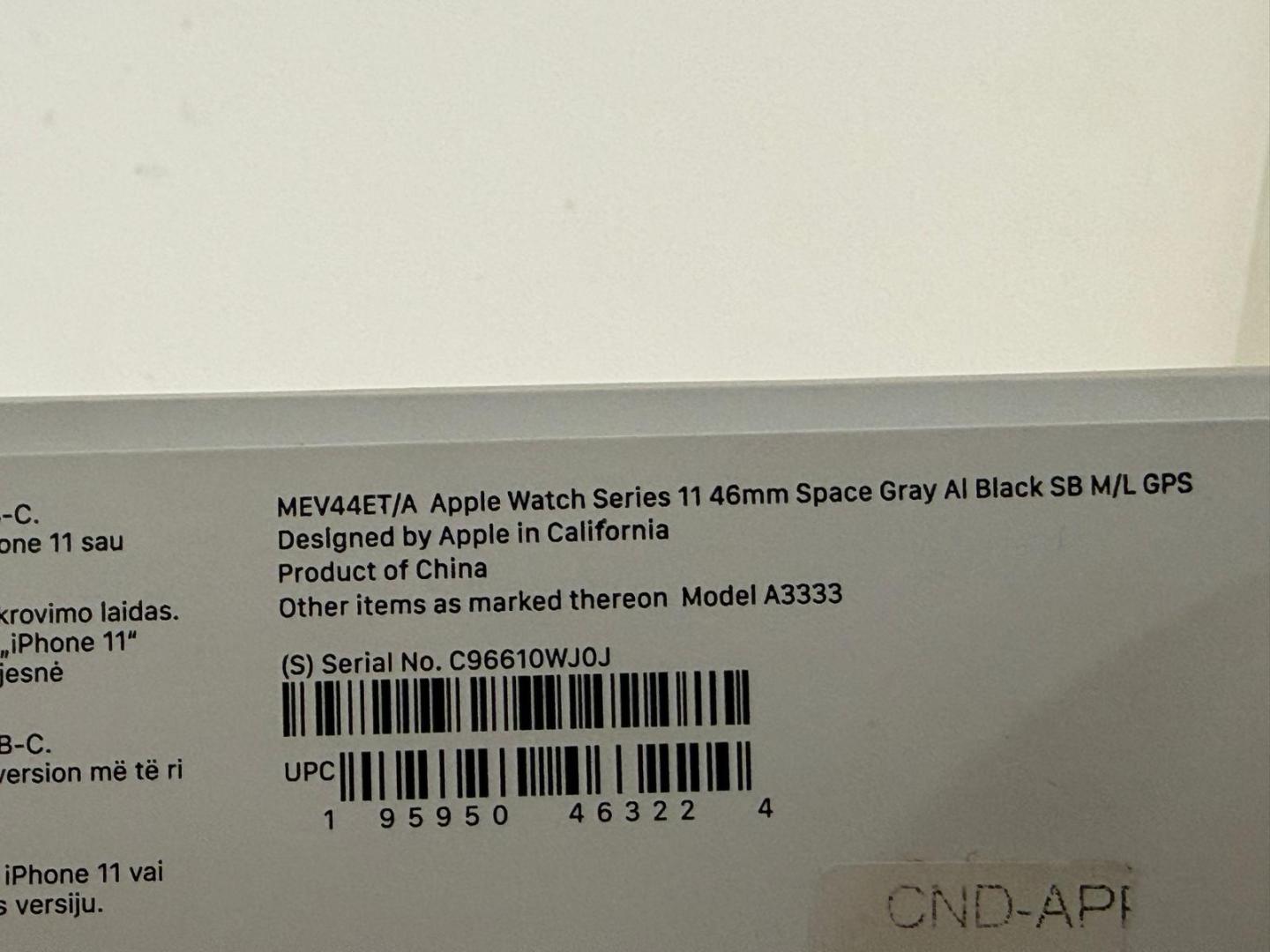Apple Watch 11 GPS, Carcasa Jet Black Aluminium 46mm, Black Sport Band - M/L image 2