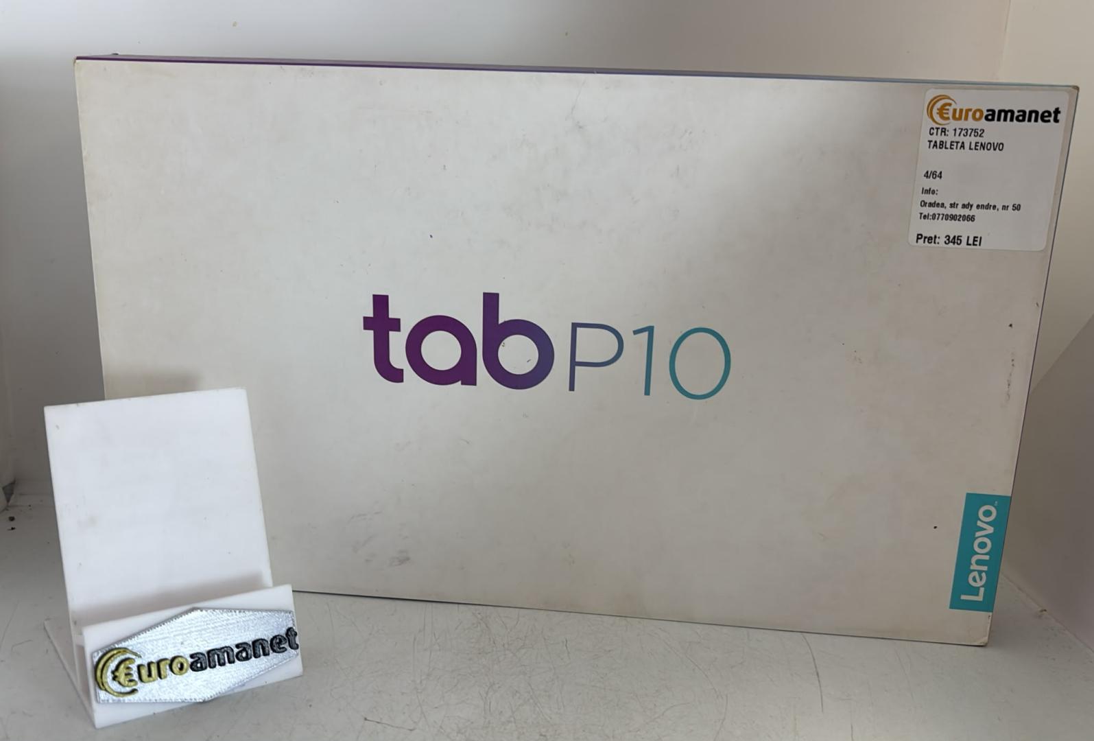 Tableta Lenovo Tab P10 TB-X705L, Octa-Core 1.8GHz, 10.1", 4GB RAM, 64GB, 4G, Aurora Black