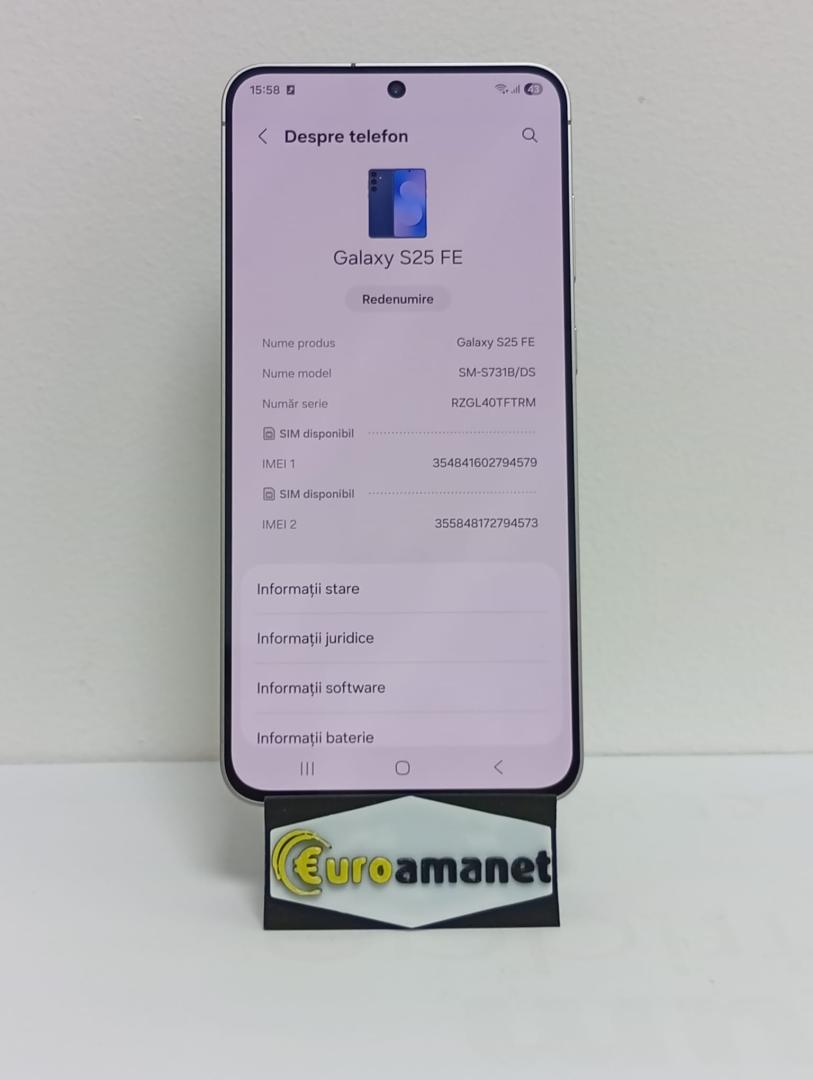 Telefon mobil Samsung Galaxy S25 FE, Dual SIM, 8GB RAM, 128GB, 5G, Navy image 1