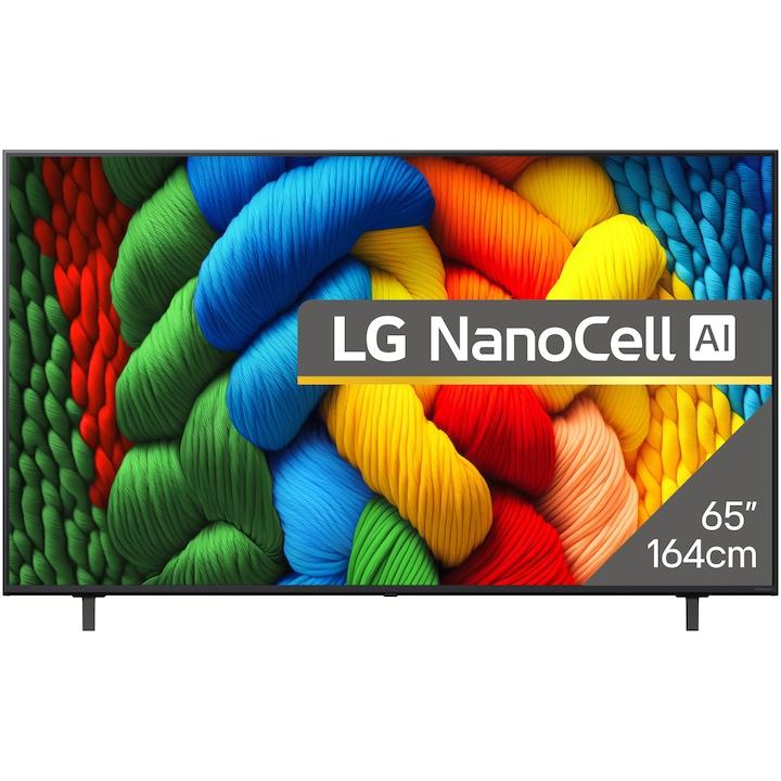 Televizor LG NanoCell 65NANO80A3B, 164 cm, Smart, 4K Ultra HD, Clasa F
