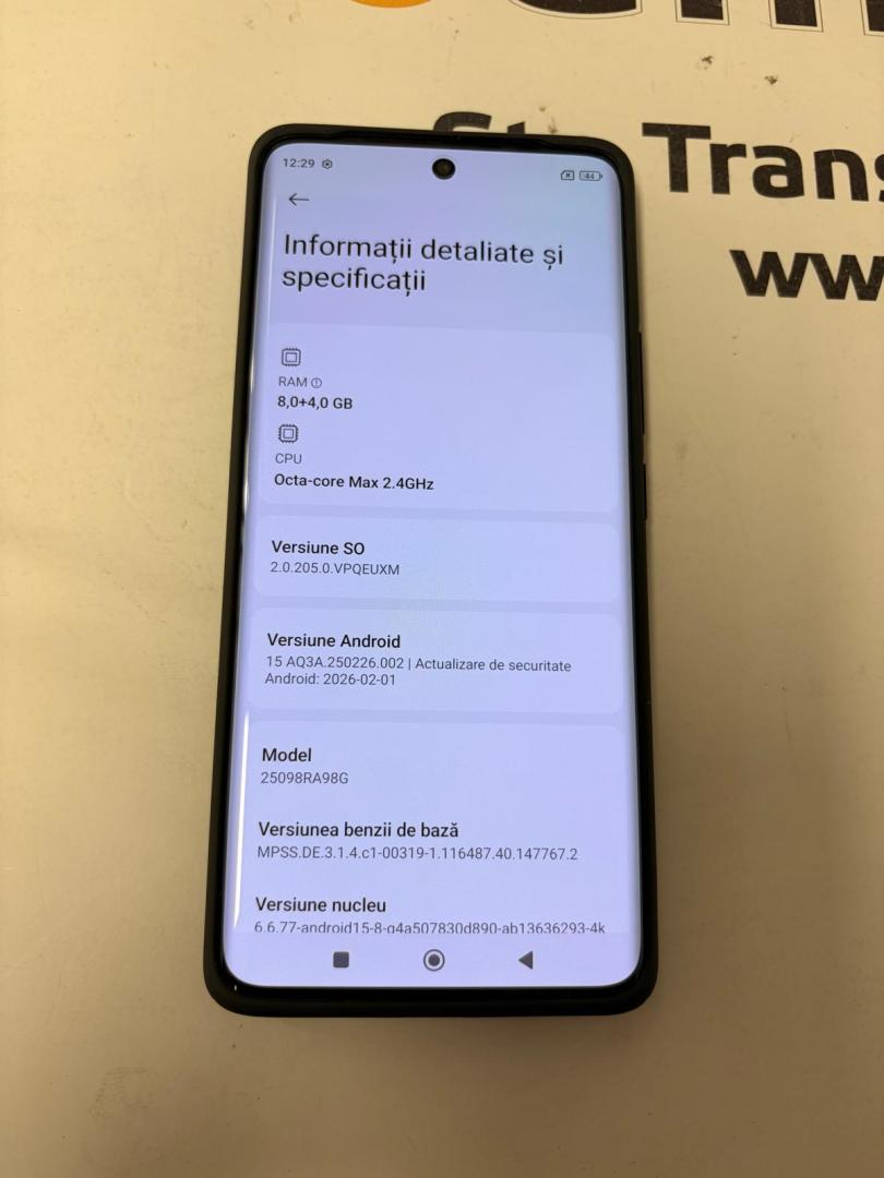 Telefon REDMI Note 15, 8GB RAM, 256GB ROM, Black, 2cicluri image 2