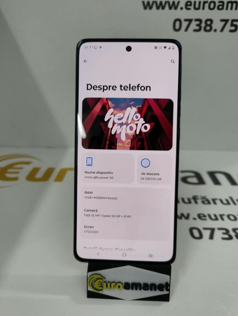 Telefon mobil Motorola g86 Power, Dual SIM, 256GB, 12GB RAM, 5G, PANTONE Spellbound (dark blue) image 1