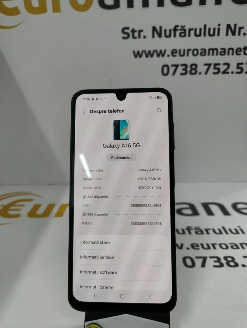 Telefon mobil Samsung Galaxy A16, Dual SIM, 128GB, 4GB RAM, 4G, Blue image 2