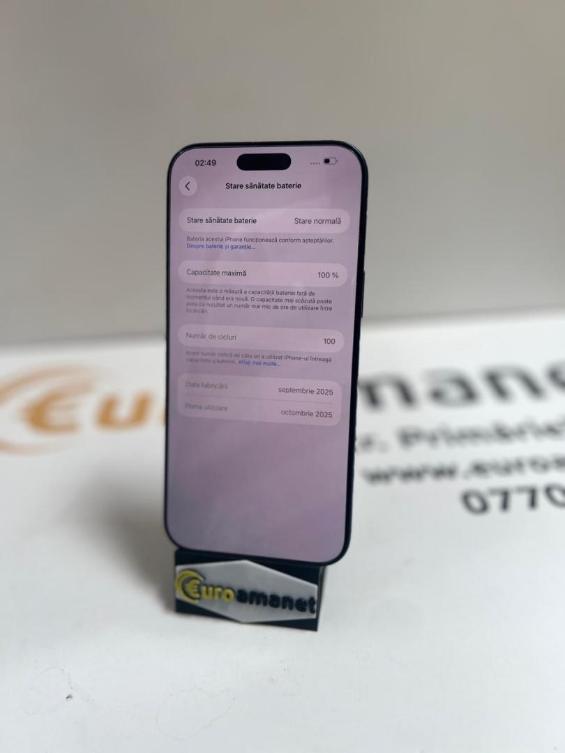 Telefon mobil Apple iPhone 17 Pro Max, 512GB, Baterie 100% image 2