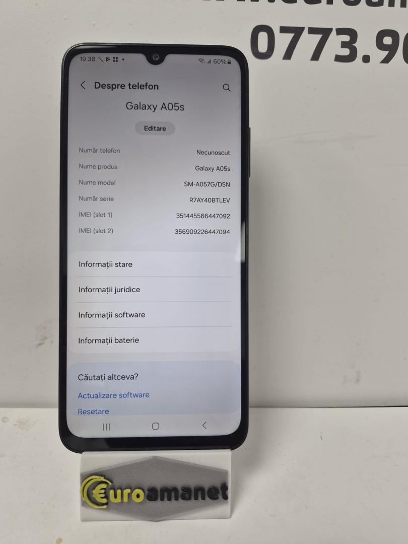 Telefon mobil Samsung Galaxy A05s, Dual SIM, 4GB RAM, 64GB, 4G, Black image 2