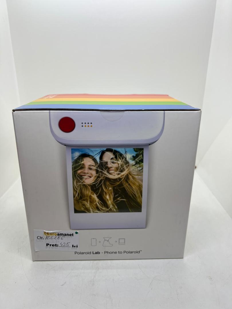 Imprimantă foto instant cu film New-Polaroid Lab, neagră - sigilată image 2