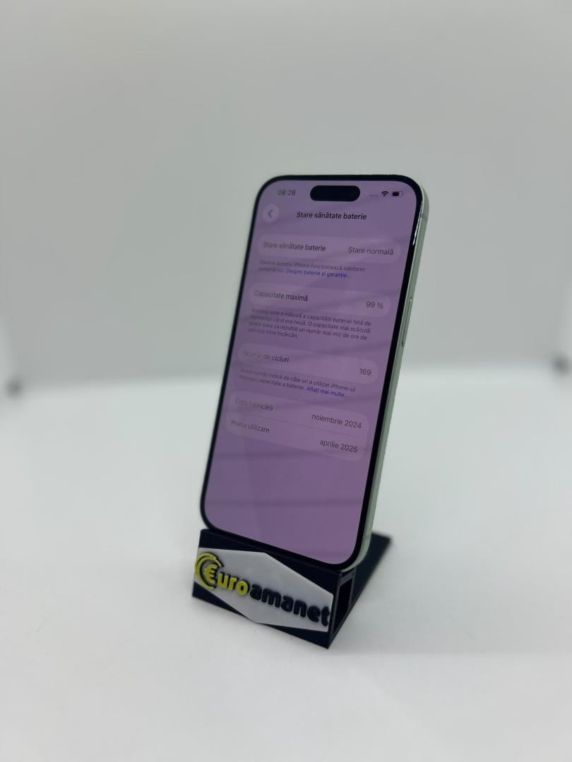 Telefon mobil Apple iPhone 15, 128GB, 5G, Green,99% bat. image 2