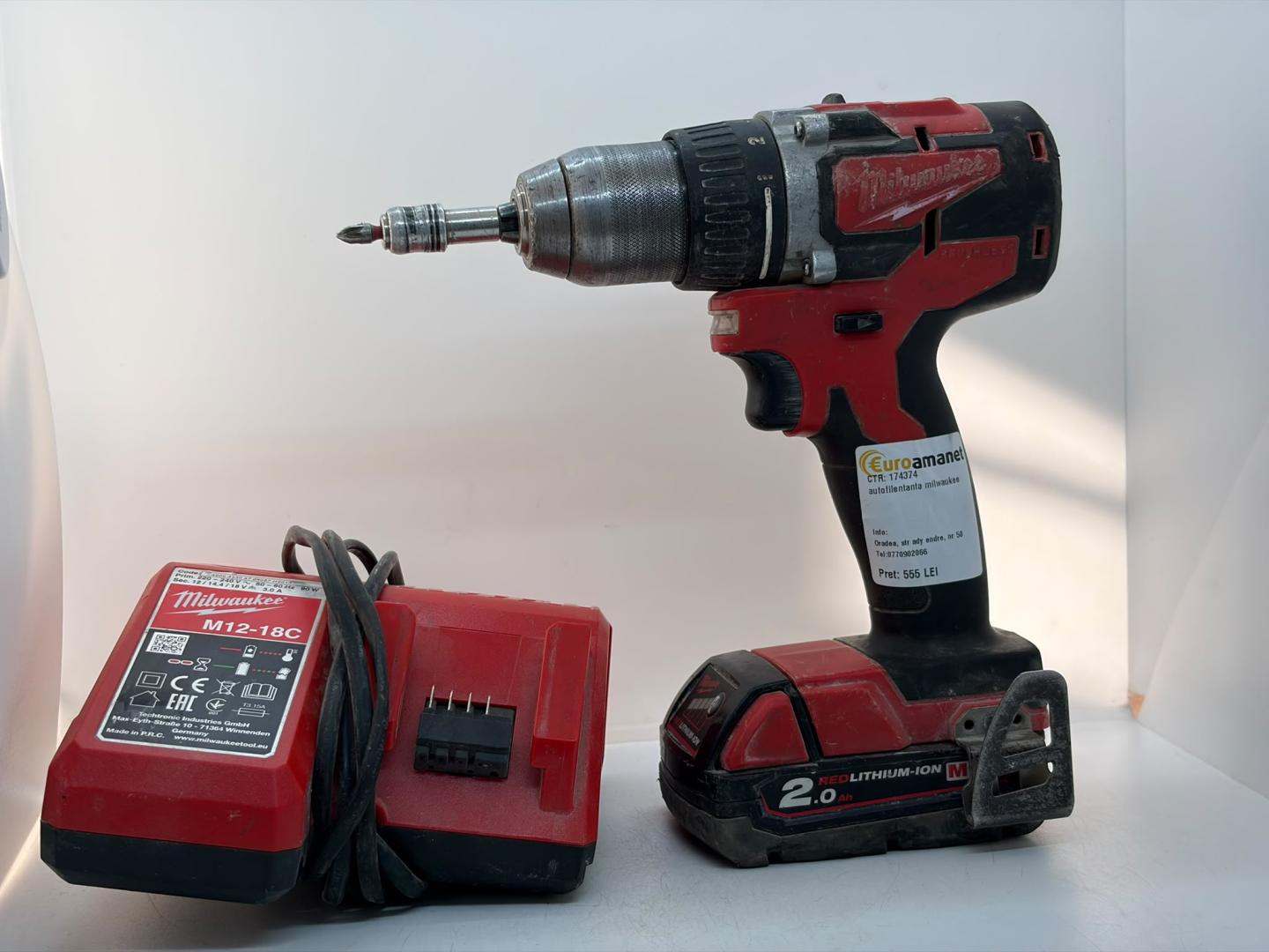 Masina de gaurit cu percutie Milwaukee M18 CBLPD-0X, 60Nm image 1