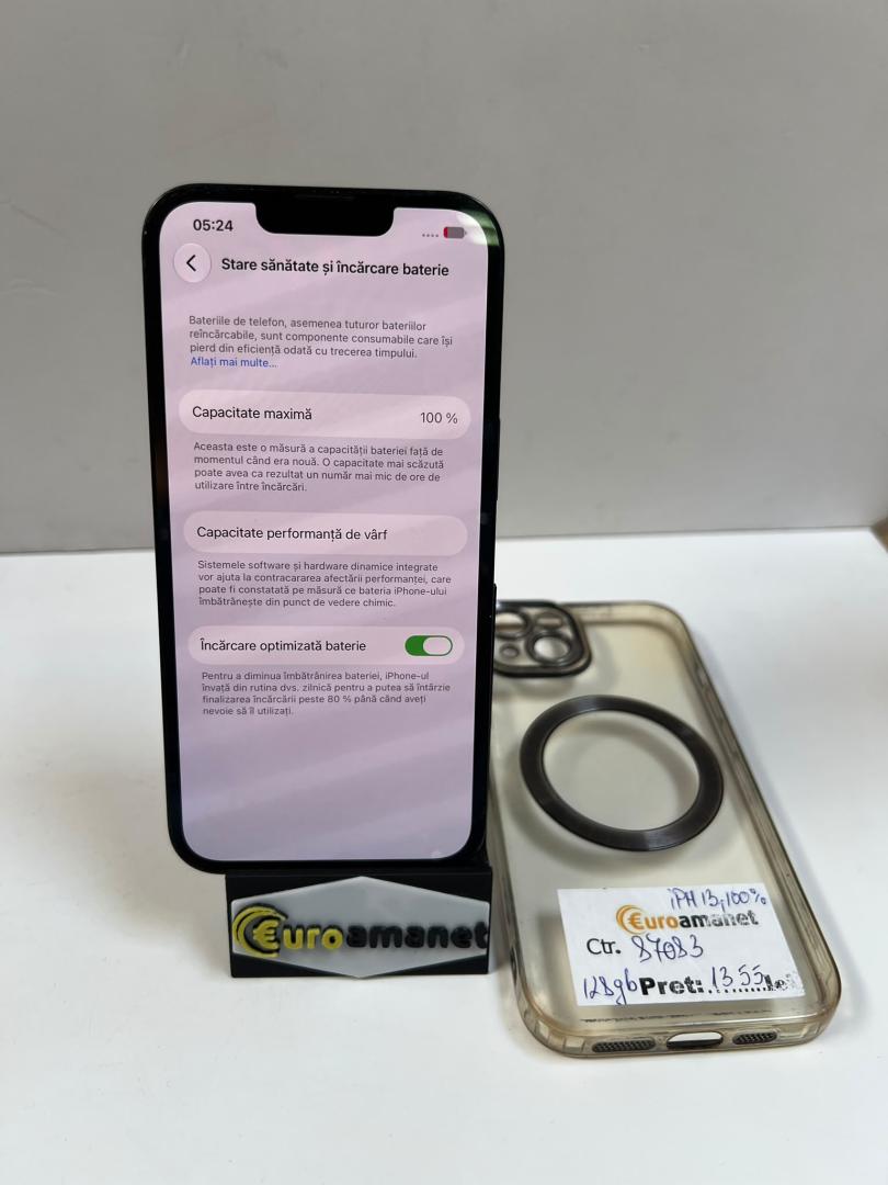 Telefon mobil Apple iPhone 13, 128GB, Baterie 100% image 3