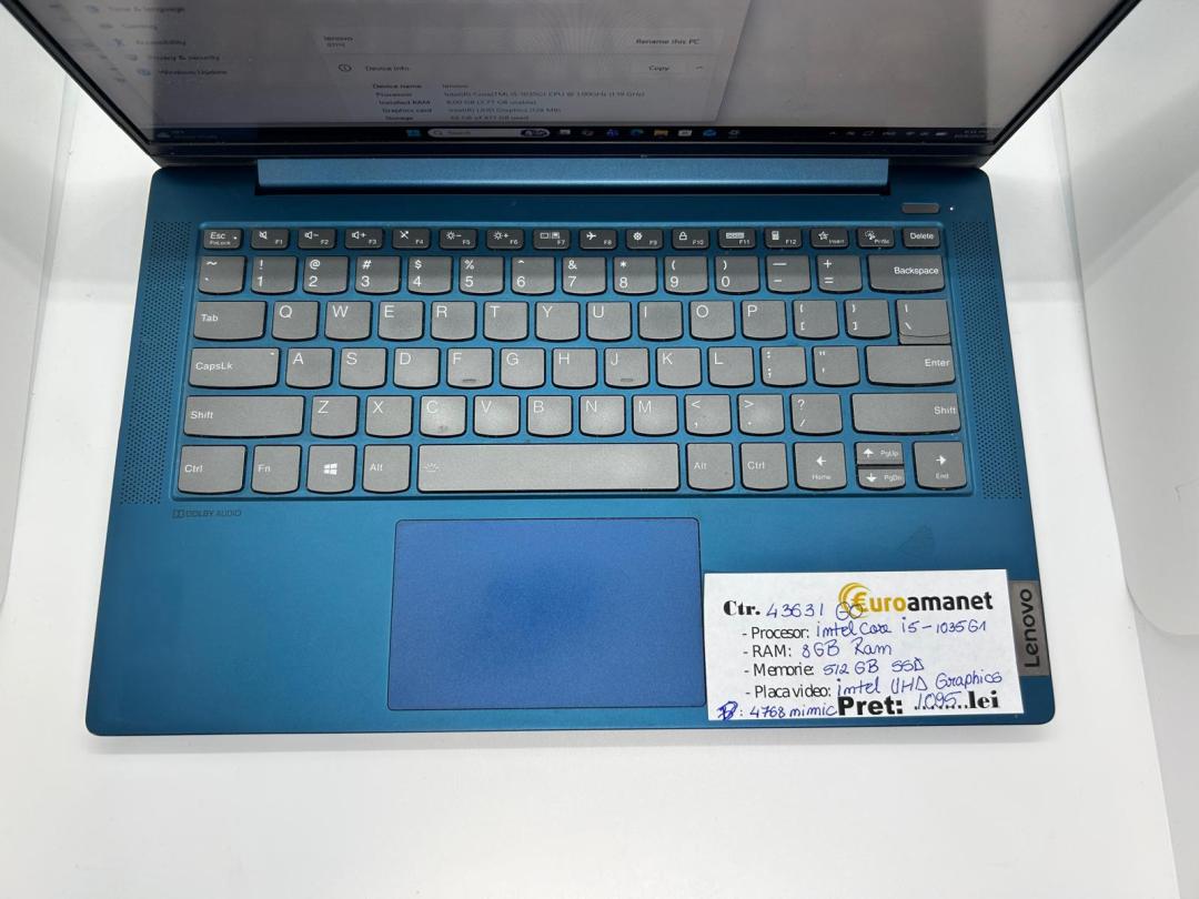 Laptop LENOVO V14 IIL, Intel Core i5-1035G1 pana la 3.6GHz, 14" Full HD, 8GB, SSD 512GB image 1