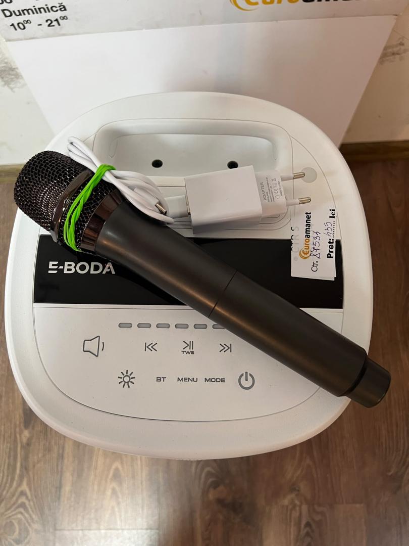 Boxa portabila E-BODA Party 250 Pro, Bluetooth, USB, alb image 1