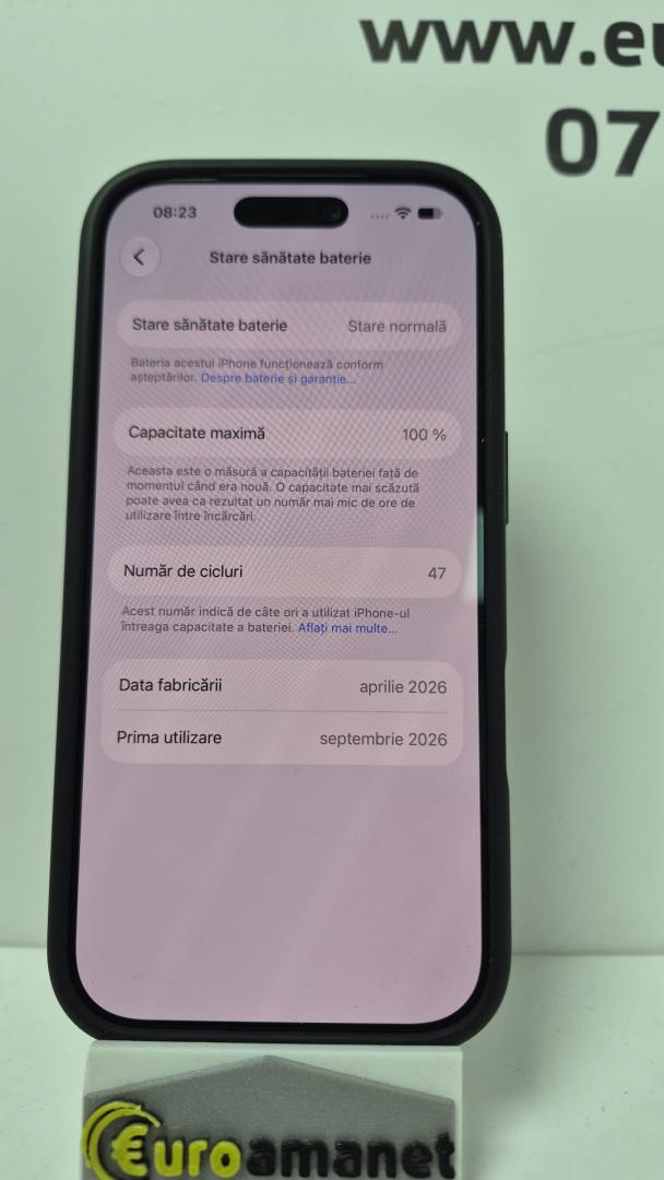 Telefon mobil Apple iPhone 17 Pro, 256GB, 5G, Silver, baterie 100%, 47 cicluri incarcare image 2
