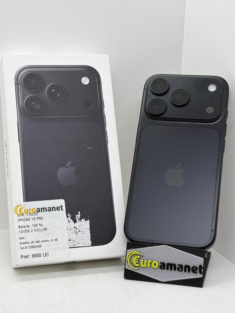 Telefon mobil Apple iPhone 18 Pro, 256GB, 5G, Black image 1