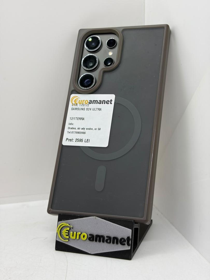 Telefon mobil Samsung Galaxy S24 Ultra, Dual SIM, 12GB RAM, 1TB, 5G, Titanium Black