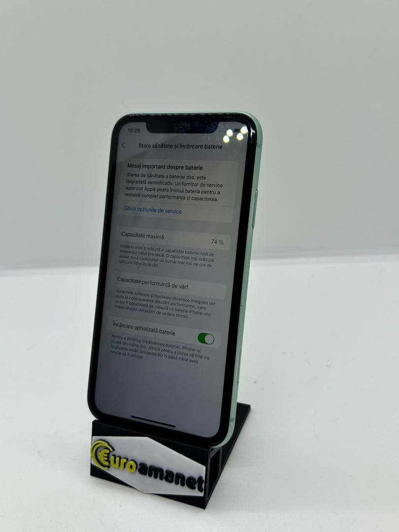 Telefon mobil Apple iPhone 11, 64GB, Green,78% bat. image 4