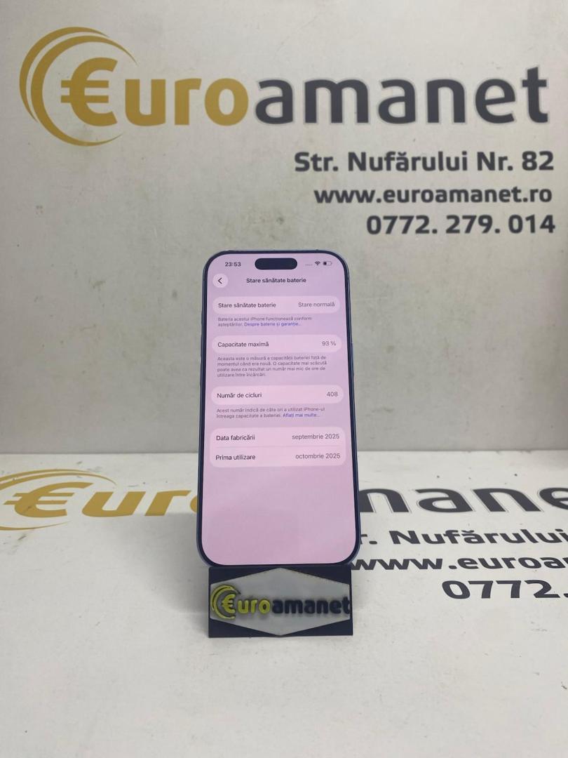 Telefon mobil Apple iPhone 17, 256GB, baterie 93% image 3