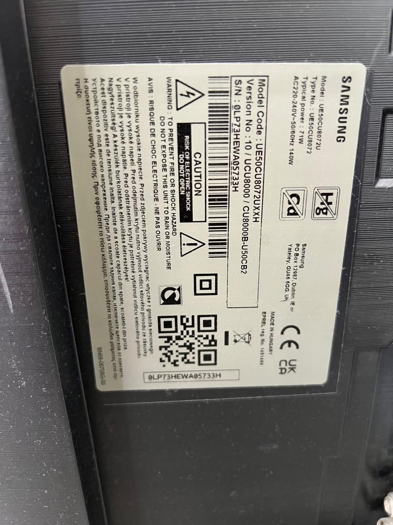 TV Samsung Smart UE50CU8072U 127 cm image 1