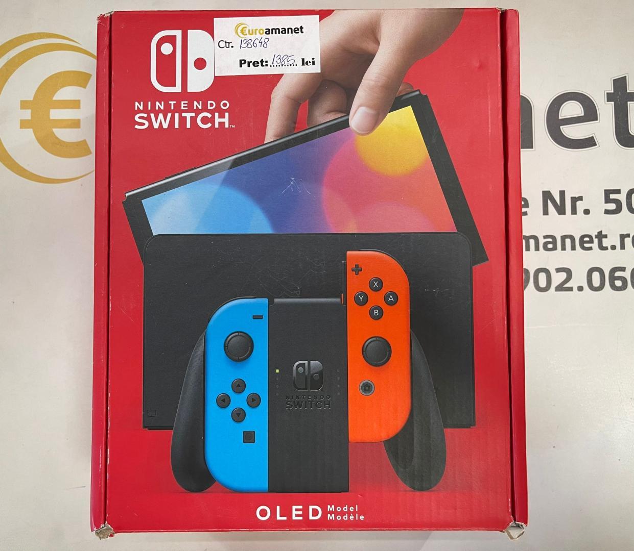 NINTENDO Switch Oled 64GB (Albastru/Rosu) si Mario Edition