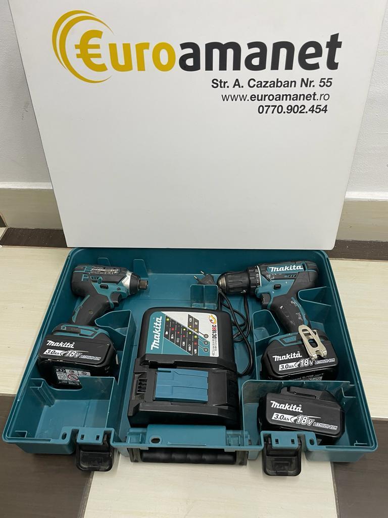 Set 2 masini cu acumulator Makita DLX2127X1 EuroAmanet EuroAmanet Amanet Non Stop Electrocasnice Auto Aur