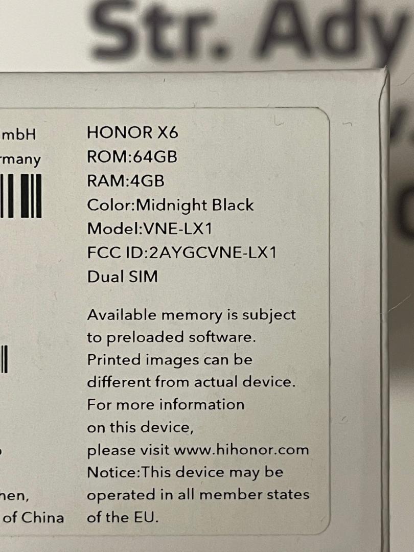 Honor X6, 4GB RAM, Memorie 64GB Full Box image 1
