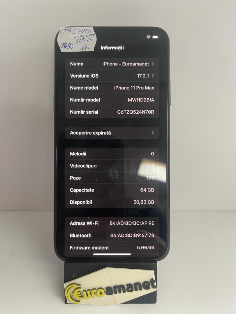  Apple iPhone 11 Pro Max, 64GB 82% baterie image 2