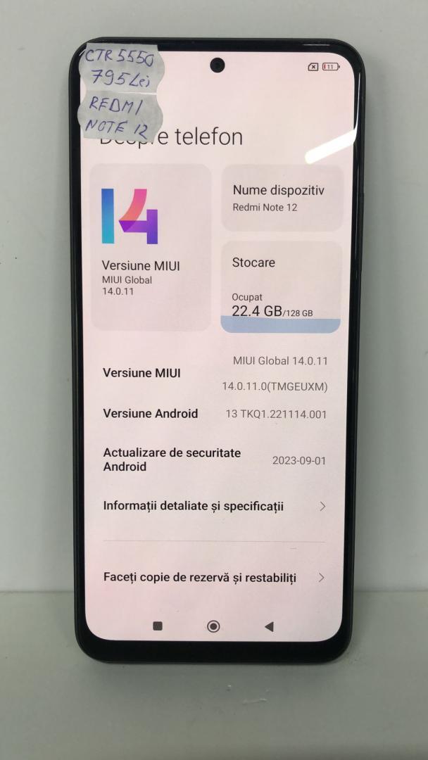 Telefon mobil Xiaomi Redmi Note 12, 4GB RAM, 128GB, 5G image 1