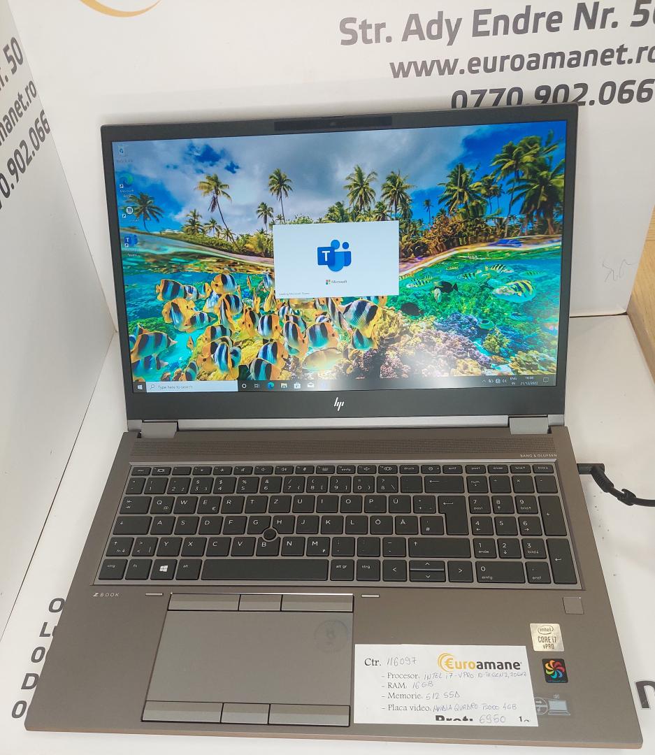 Laptop HP ZBook Fury 15 G7 i7-10th Gen image 1