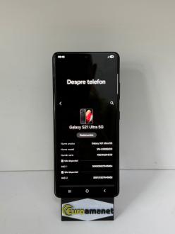 Telefon mobil Samsung Galaxy S21 Ultra, Dual SIM, 128GB, 12GB RAM, 5G, Phantom Black