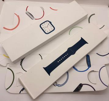 Smartwatch Apple Watch 7, GPS, Cellular, 45mm, Albastru, 95% Baterie