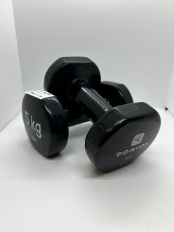 Gantere fitness 2*5 kg, negru 