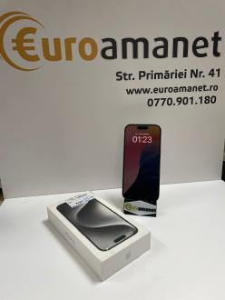 Telefon mobil Apple iPhone 15 Pro, 128GB, 5G, White Titanium