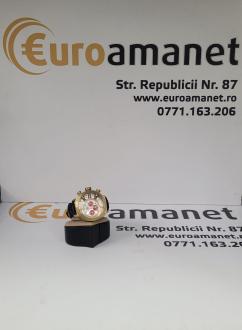 Ceas  DELOREAN, culoare neagra cu auriu