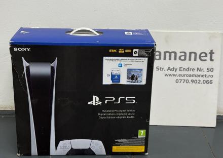 Consola PlayStation 5 Digital Edition, 825GB SSD, controller suplimentar, 4K