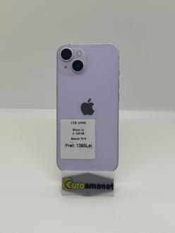 Telefon mobil Apple iPhone 14, 128GB, Baterie 79%