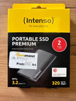 SSD extern, Intenso, 2TB, USB 3.2, Gri