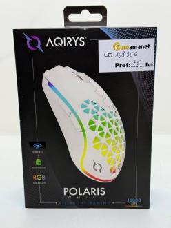 Mouse Gaming Wireless AQIRYS Polaris, 16000 dpi, alb