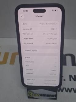 Telefon mobil Apple iPhone 14 Pro Max, 128GB