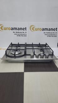 Plita incorporabila Electrolux EGH6343BOX, Gaz, 4 Arzatoare, 60 cm, Aprindere electrica, Gratare fonta, Inox