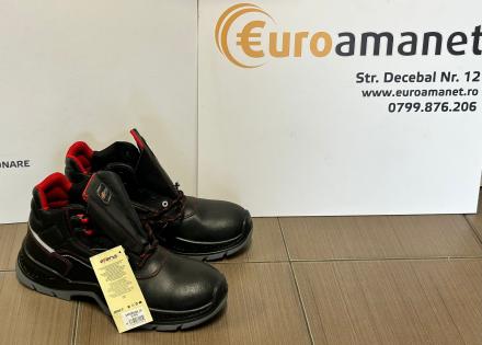 Bocanci de protectie, cu bombeu compozit, Sardegna, S3, piele, negru, marimea 45