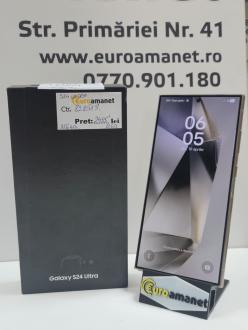 Telefon mobil Samsung Galaxy S24 Ultra, Dual SIM, 12GB RAM, 256GB, 5G, Titanium Gray
