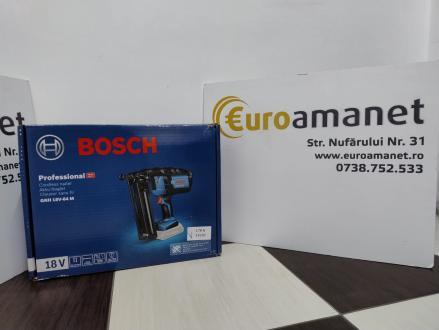 Pistol cuie pentru lemn pe acumulator Bosch Professional GNH 18V-64 M, 18 V, 1.6 mm diametru cuie, 32-64 mm 