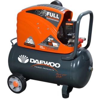 Compresor Daewoo DAAC50DN, 1500 W, 230 V, 2 CP, 50 l capacitate rezervor, 169 L/min debit aer, 8 bar presiune maxima