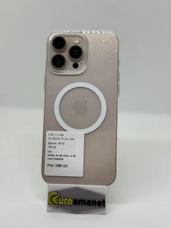 Telefon mobil Apple iPhone 16 Pro Max, 256GB, 5G, Desert Titanium, Bat 98%