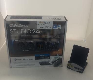 Interfata Audio PreSonus Studio 24c, Midi, USB-C, Jack, Albastru/Negru