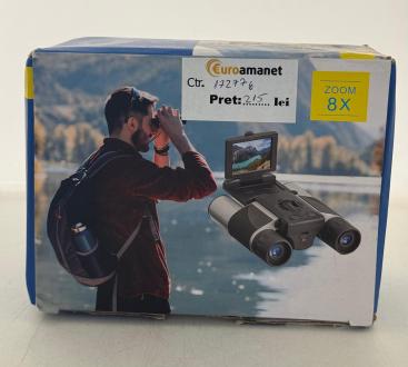 Binoclu Digital Profesional de Vanatoare, Zoom 8X, Ecran LCD 2", Camera Video / Foto, Negru, 13.5cm