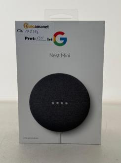 Boxa inteligenta Google Nest Mini Smart Home, Generatia 2, Negru