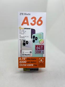 Telefon mobil ZTE Blade A36, 64GB, 4GB, Dual SIM, Nebula Black