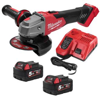 Polizor unghiular cu 2 acumulatori Milwaukee M18 FSAG125XB