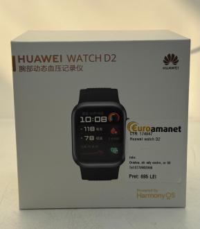 Smartwatch Huawei Watch D2, Black aluminum alloy Case, Black
